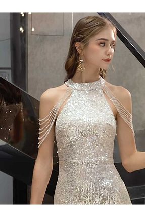 لباس مجلسی و فارغ التحصیلی زنانه پولک دوزی elissaa - کد 846742521