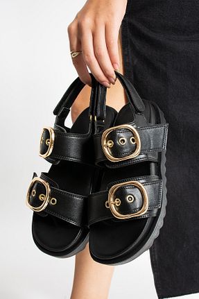 صندل مشکی زنانه پاشنه تخت diya shoes - کد 641482412