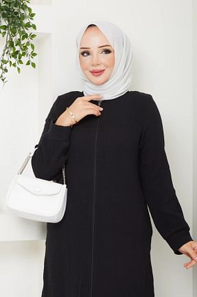 ابایا مشکی زنانه بافتنی ریلکس متوسط کد 846233313