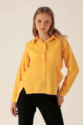 پیراهن زرد زنانه رگولار کد 759138607
