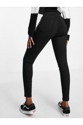 شلوار جین مشکی زنانه پاچه تنگ فاق بلند جین جوان بلند کد 672508721