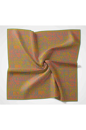 روسری فیروزه ای پلی استر Silk Home - کد 846947191