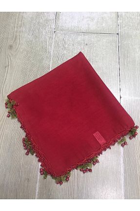 روسری زرشکی ساتن ALLURİNG - کد 102279894