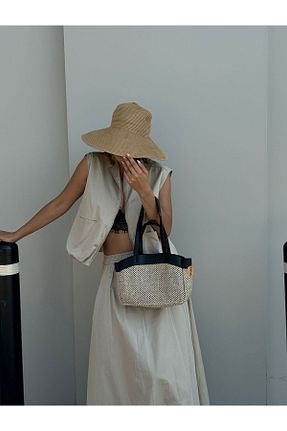 کیف دوشی مشکی زنانه حصیر HONEY BAG - کد 839430667