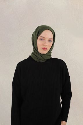 شال سبز زنانه ابریشم MİRSOY SCARF - کد 847019674