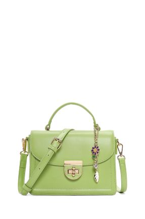 کیف دوشی سبز زنانه چرم مصنوعی کد 840203000