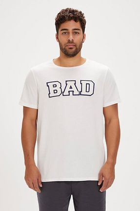 تیشرت سفید مردانه رگولار Bad Bear - کد 822122655