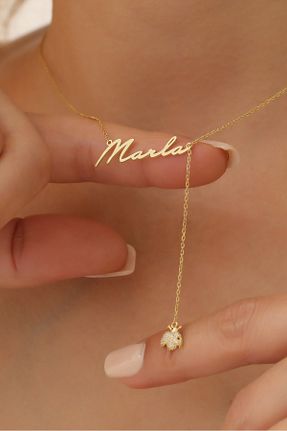 گردنبند نقره طلائی زنانه 925 عیار Nox Jewelry - کد 847043384