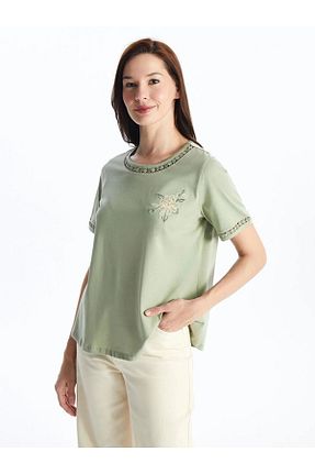 بلوز سبز زنانه ساده LC Waikiki - کد 825506681
