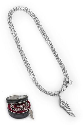 گردنبند جواهر طوسی مردانه استیل ضد زنگ Valael - کد 846461636