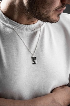 گردنبند نقره مردانه 925 عیار Vetro Silver - کد 805047628