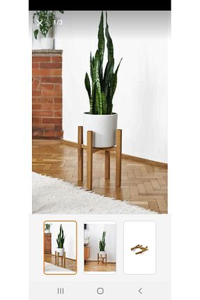 ژاردینیر قهوه ای 28 cm MarangozDede - کد 842982273