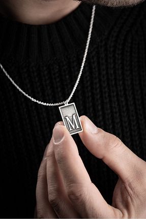 گردنبند نقره طوسی مردانه 925 عیار Vetro Silver - کد 825993984