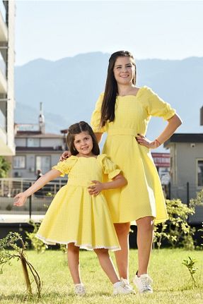 لباس زرد زنانه بافتنی EYLÜL ELİF BUTİK - کد 703861741