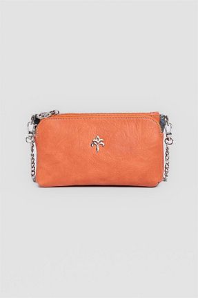 کیف پستچی نارنجی زنانه چرم مصنوعی Jacquline - کد 847079797