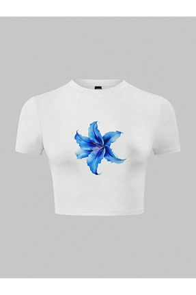 بلوز سفید زنانه چاپی Bengi Clothing - کد 847079920