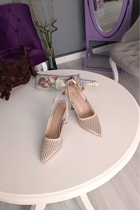 کفش مجلسی بژ زنانه پاشنه نازک LA CALZATURE - کد 847102608