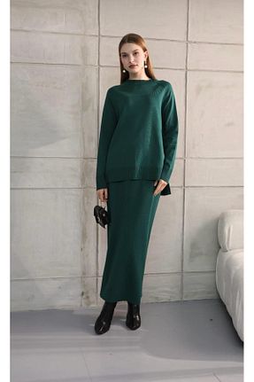ست بالاتنه و پائین تنه حجاب سبز زنانه رگولار Elissa butik - کد 811779955