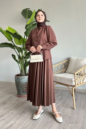 پیراهن حجاب قهوه ای زنانه Balon InStyle - کد 847186451
