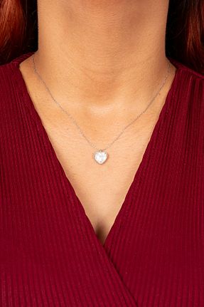 گردنبند نقره سفید زنانه 925 عیار klas gümüş - کد 845542638
