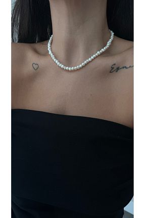 گردنبند مروارید طلائی Vi store - کد 847250864