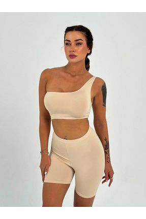 ست بالاتنه و پائین تنه بژ زنانه بافت Maison La Femme - کد 811701415