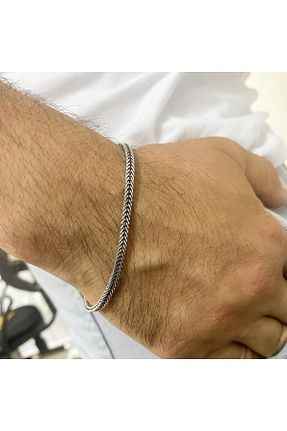 دستبند نقره سفید مردانه 925 عیار simurg jewellery - کد 847297565