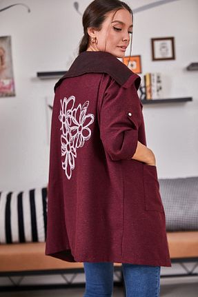 کت زرشکی زنانه رگولار armonika - کد 89215443