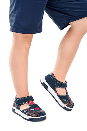 کفش پیاده روی سرمه ای بچه گانه میکروفیبر Kiko Kids - کد 814518317