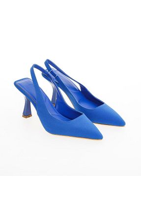 کفش پاشنه بلند کلاسیک آبی زنانه ساتن sfy shoes - کد 759485755