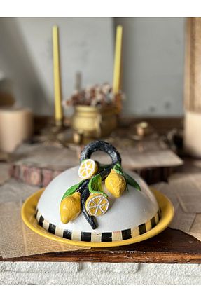 ظرف نگهداری زرد سرامیک Handmadesign - کد 847034743