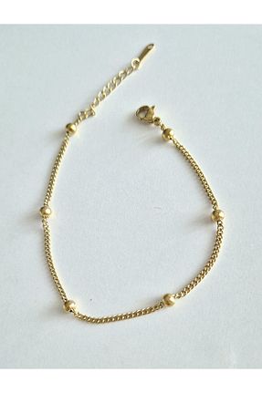دستبند استیل (فولاد) طلائی زنانه استیل (فولاد) DENİZ - کد 847083935
