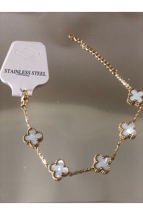 دستبند استیل (فولاد) سفید زنانه استیل (فولاد) bellss accessory - کد 845173858