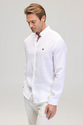 پیراهن سفید مردانه اسلیم فیت BROOKS BROTHERS - کد 820303550