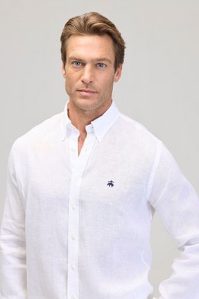 پیراهن سفید مردانه اسلیم فیت BROOKS BROTHERS - کد 820303550