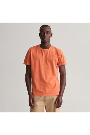 تی شرت نارنجی مردانه رگولار یقه گرد کد 679380068