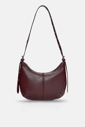 کیف دوشی زرشکی زنانه پلی اورتان Pull & Bear - کد 847233785