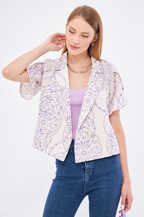 کت بنفش زنانه رگولار armonika - کد 847249356