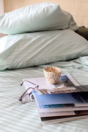 روتختی تک نفره سبز پنبه - ساتن Tekstil Home - کد 777626118