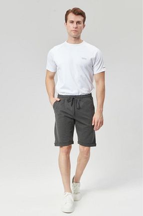 شلوارک و برمودا طوسی مردانه پنبه - پلی استر - الاستین denimfield - کد 847303526