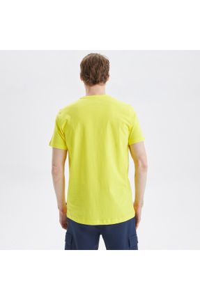 تی شرت زرد مردانه رگولار یقه گرد کد 679693055