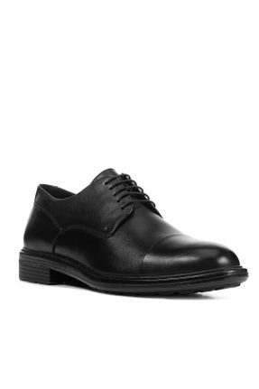 کفش کژوال مشکی مردانه چرم طبیعی پاشنه کوتاه ( 4 - 1 cm ) پاشنه ساده کد 696126153