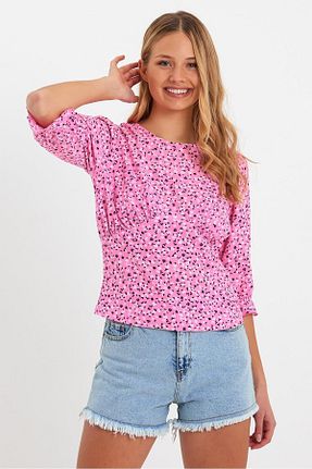 بلوز صورتی زنانه ساده CrazyShopping - کد 847131282