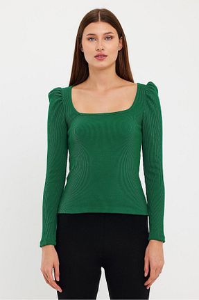 بلوز سبز زنانه ساده CrazyShopping - کد 847133545