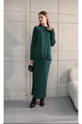 ست بالاتنه و پائین تنه حجاب سبز زنانه رگولار Elissa butik - کد 811779955