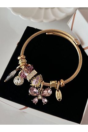 دستبند استیل (فولاد) طلائی زنانه استیل (فولاد) çelik Pandora - کد 845054517