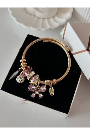 دستبند استیل (فولاد) طلائی زنانه استیل (فولاد) çelik Pandora - کد 845054517