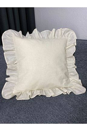 کوسن و روکش کوسن بژ کتان LILYUM - کد 847235912