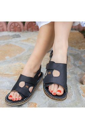 صندل مشکی زنانه پاشنه تخت CONSUELO - کد 827221073