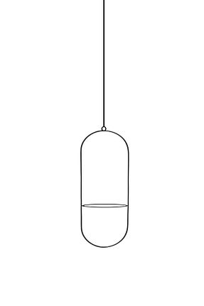 ژاردینیر مشکی 30 cm HOMİNG - کد 659895279